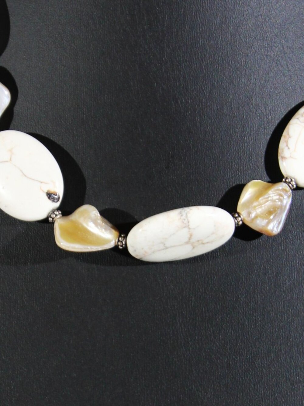 Vintage Donna Dressler Sterling Silver .925 Howlite Necklace - Picture 8 of 10